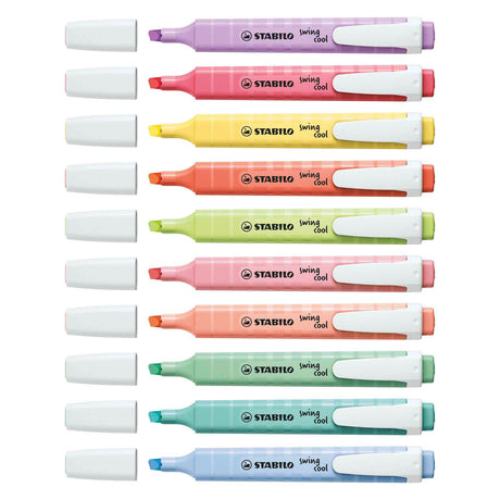 Stabilo swing cool - highlighter - perfect for on the go - pastel - case with 8 colors