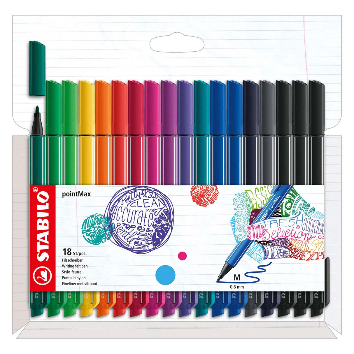 Stalo PointMax Fineliners, 18st.