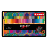 Stabilo Point 88 Arty Metal Box Fineliners, 66º.