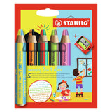 Stabilo Woody 3in1 Duo mat engem Bleistifthatt, 6DLG.