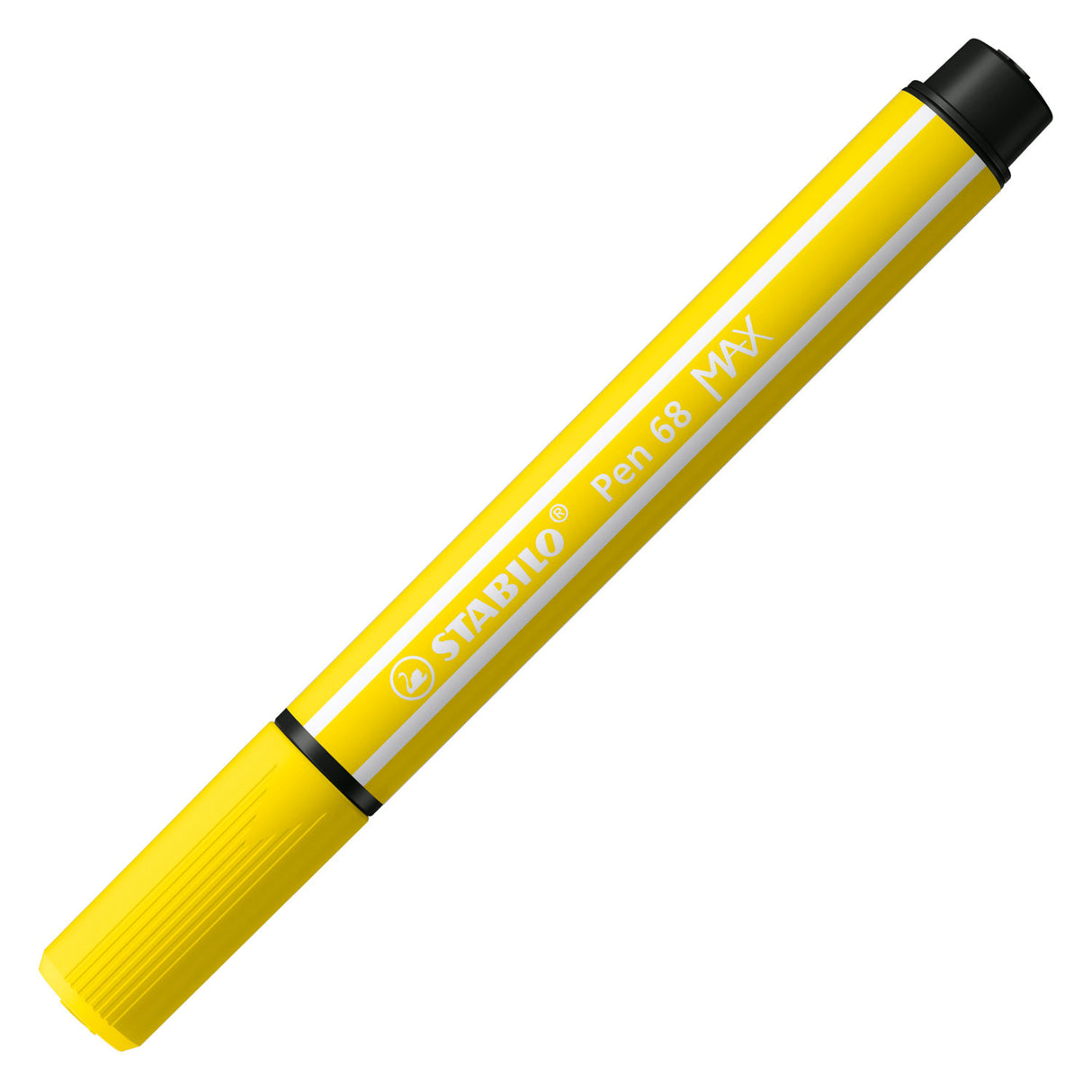 Stabilo Pen 68 Max Felt -tip pen med en tyk mejselpunkt citron gul