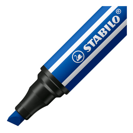 Stabilo pen 68 max felt -tip pen with thick chiseling point dark blue