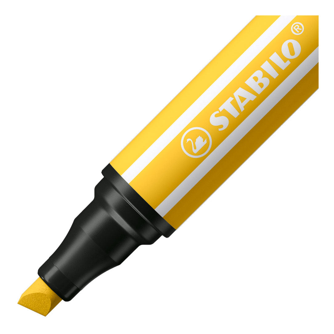 Stabilo Pen 68 max felt -tip pen with a thick chisel point yellow