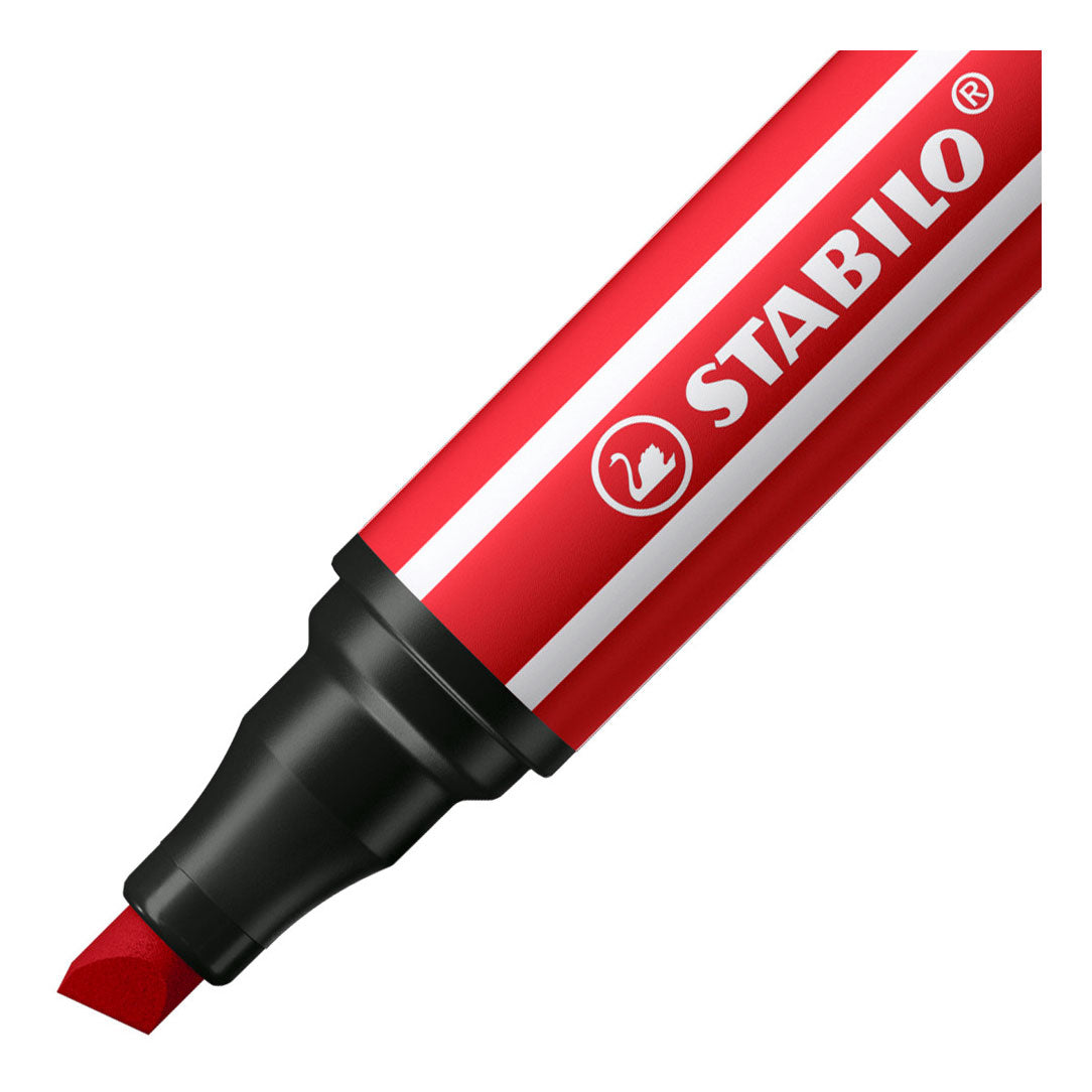 Stabilo Pen 68 Max Felt -Tip Pen z grubym punktem dłutycznym Carmine Red