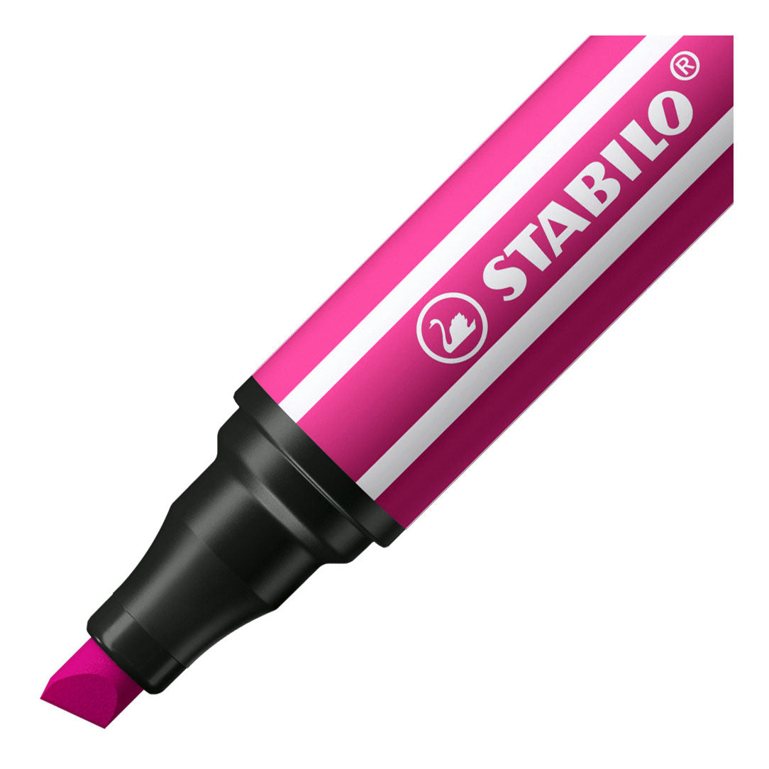 Stillo Pen 68 MAX FELT -TIP PEN avec un point de ciseau épais rose