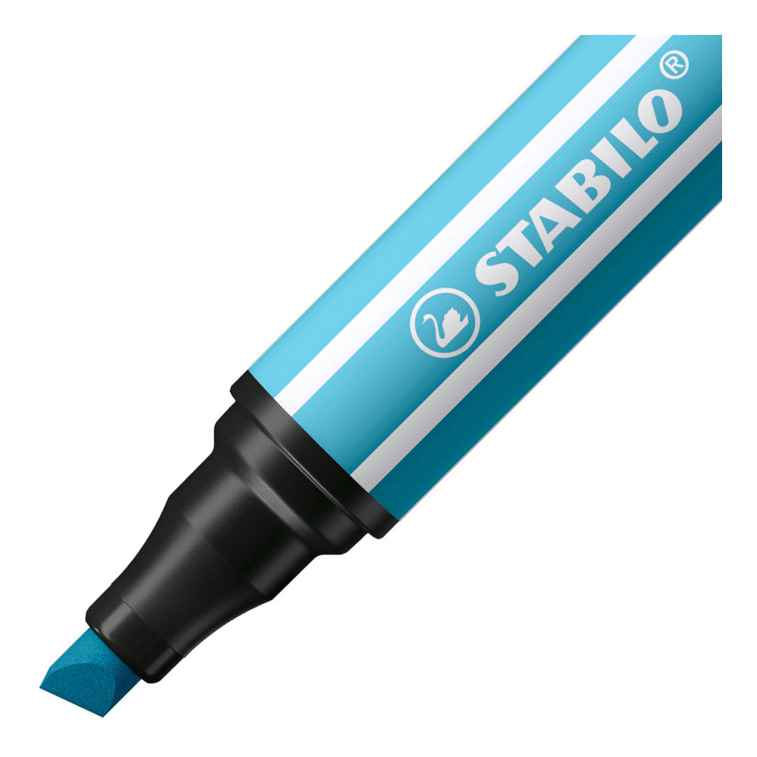 Penna Stabolo 68 Felt Max -Tip Penna con uno spesso punto di scalpello Azure Blu