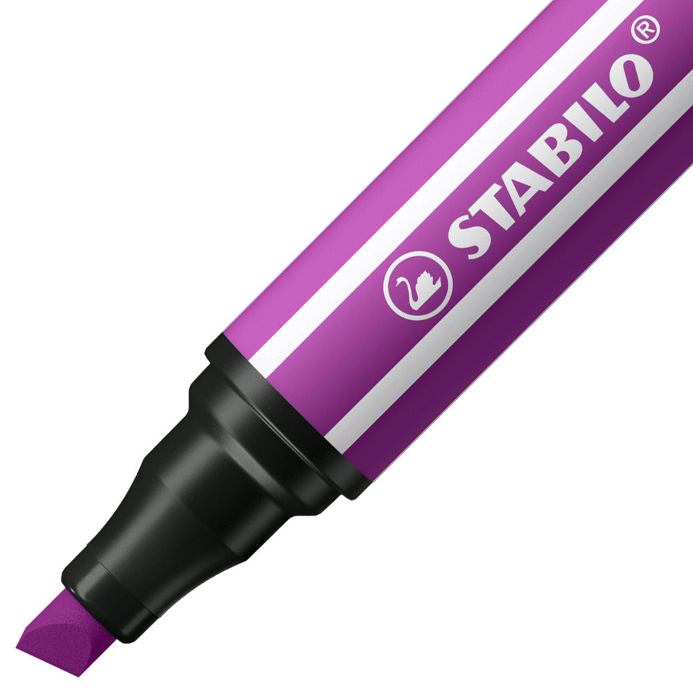 Stabilo Pen 68 Max Fillt -Tip Pen mat engem décke Chisel Point Lilac