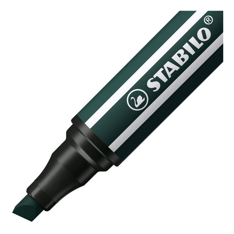 Stabilo Pen 68 max felt -tip pen with a thick chisel point earth green