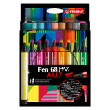 Stabilo Pen 68 Max Arty felt -tip pen with thick chisel peak 18 colors