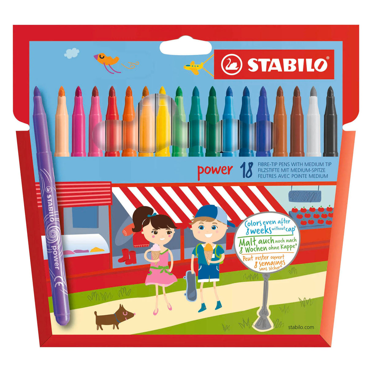 Stabilo power felt-tip pens - 18pc.