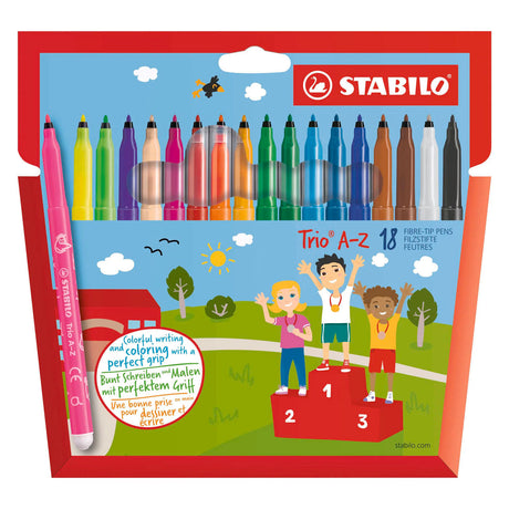 Stabilo Trio A-Z Felt Tip Pens - 18pc.