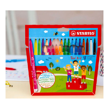 Stabilo Trio A-Z Felt Tip Pens - 18pc.