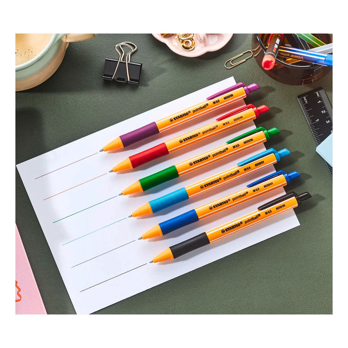 Stabilo pointball ballpoint pens - 6 pc.