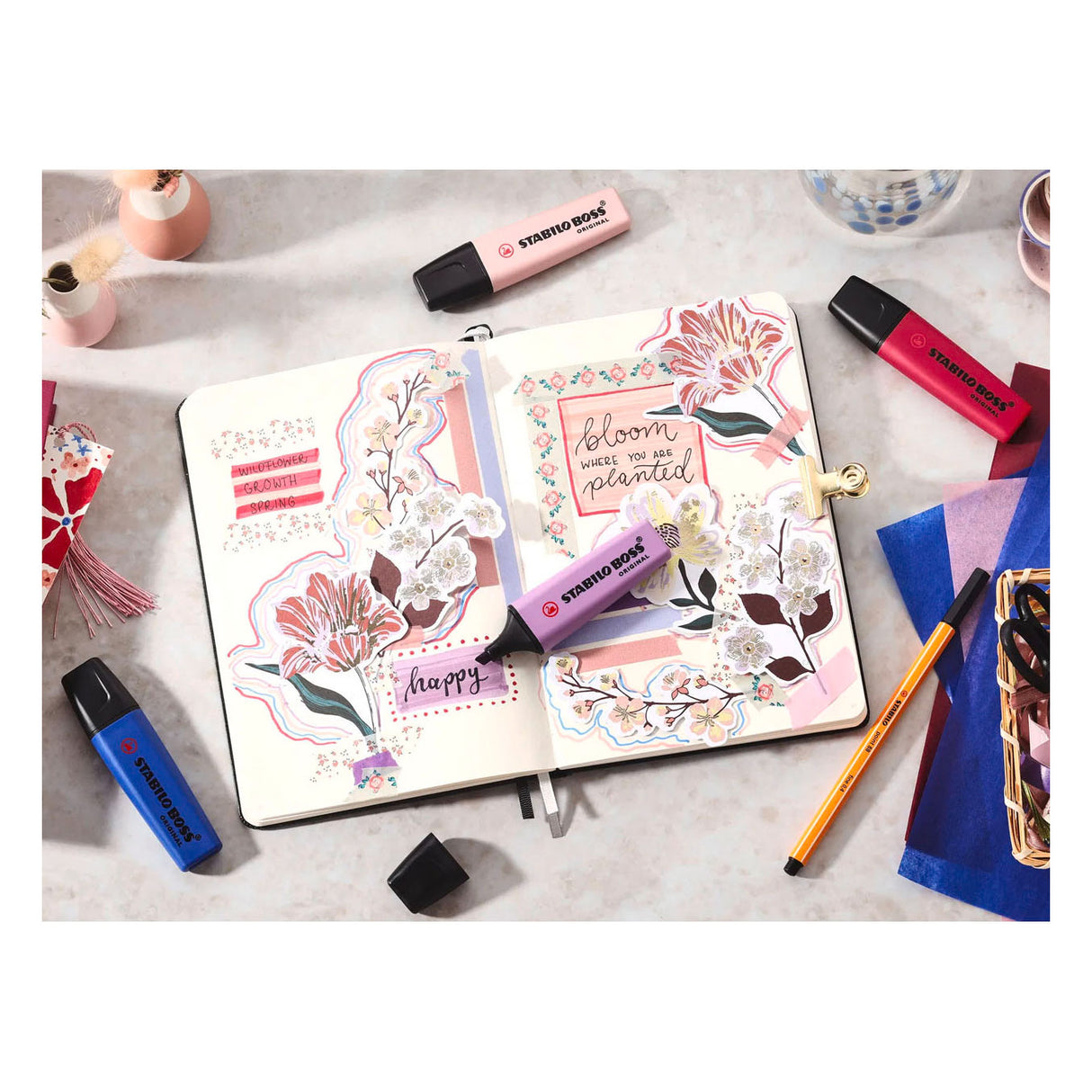 Stabilo boss wildflower highlighter - gray violet