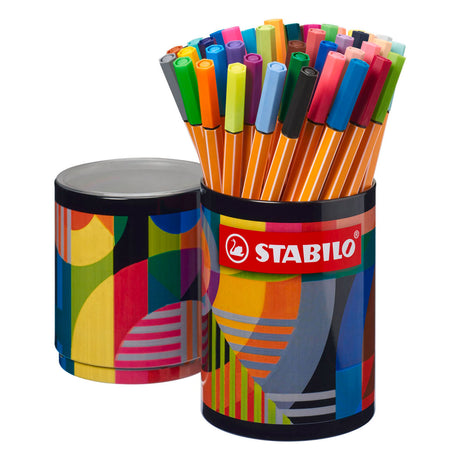 Stabilo point 88 arty fineliners in round metal tin - 45 pc.