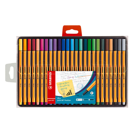 Fineliners Stabilo point 88 em caixa - 25 unid.