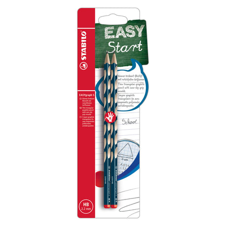 Stabilo easygraph s hb högerhänta grafitpennor bensin - 2 st.