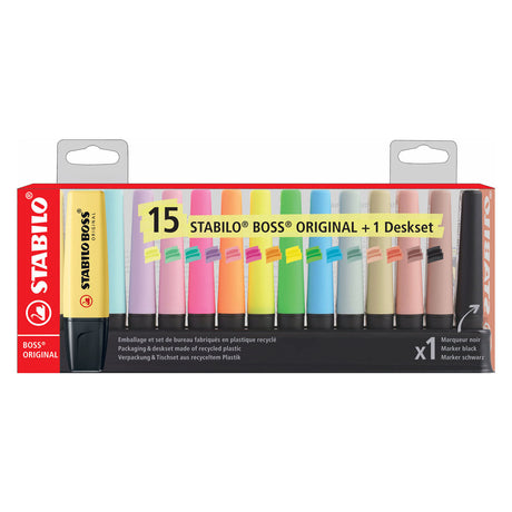Stabilo boss original pastel naturecolors surligneurs ensemble de bureau - 15 pcs.