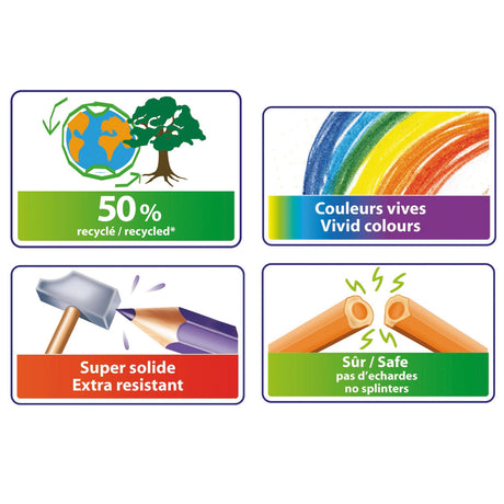 Bic fargeblyanter ecolutions evolution syntetisk harpiks resirkulert assortert 12 deler