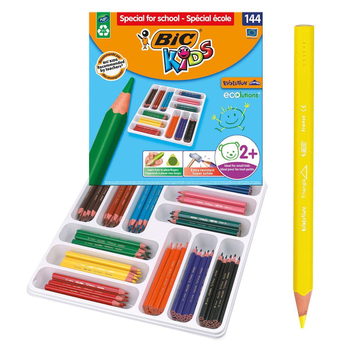 Trójkąt ewolucyjny BIC Kids Ecolutions, 144st.