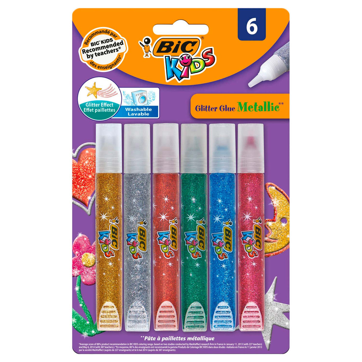 BIC Kids Glitter Kleber Metallic, 6st.