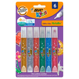 BIC Kids Glitter Glue Metallic, 6st.