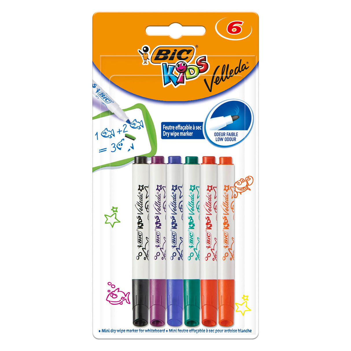 BIC Velleda Whiteboard Marker, 6st.