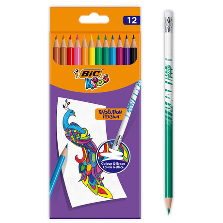 Bic Kids Evolution lösbar Faarfbläistëfter, 12 Stéck.