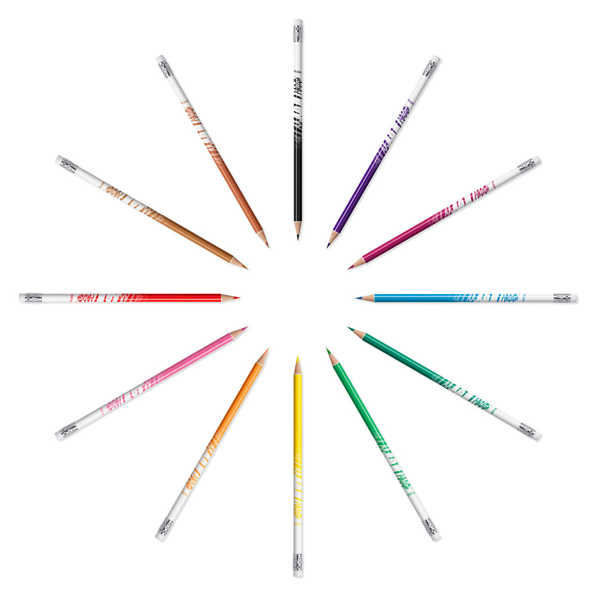 Bic Kids Evolution Exitable Colored Pencils, 12 ..