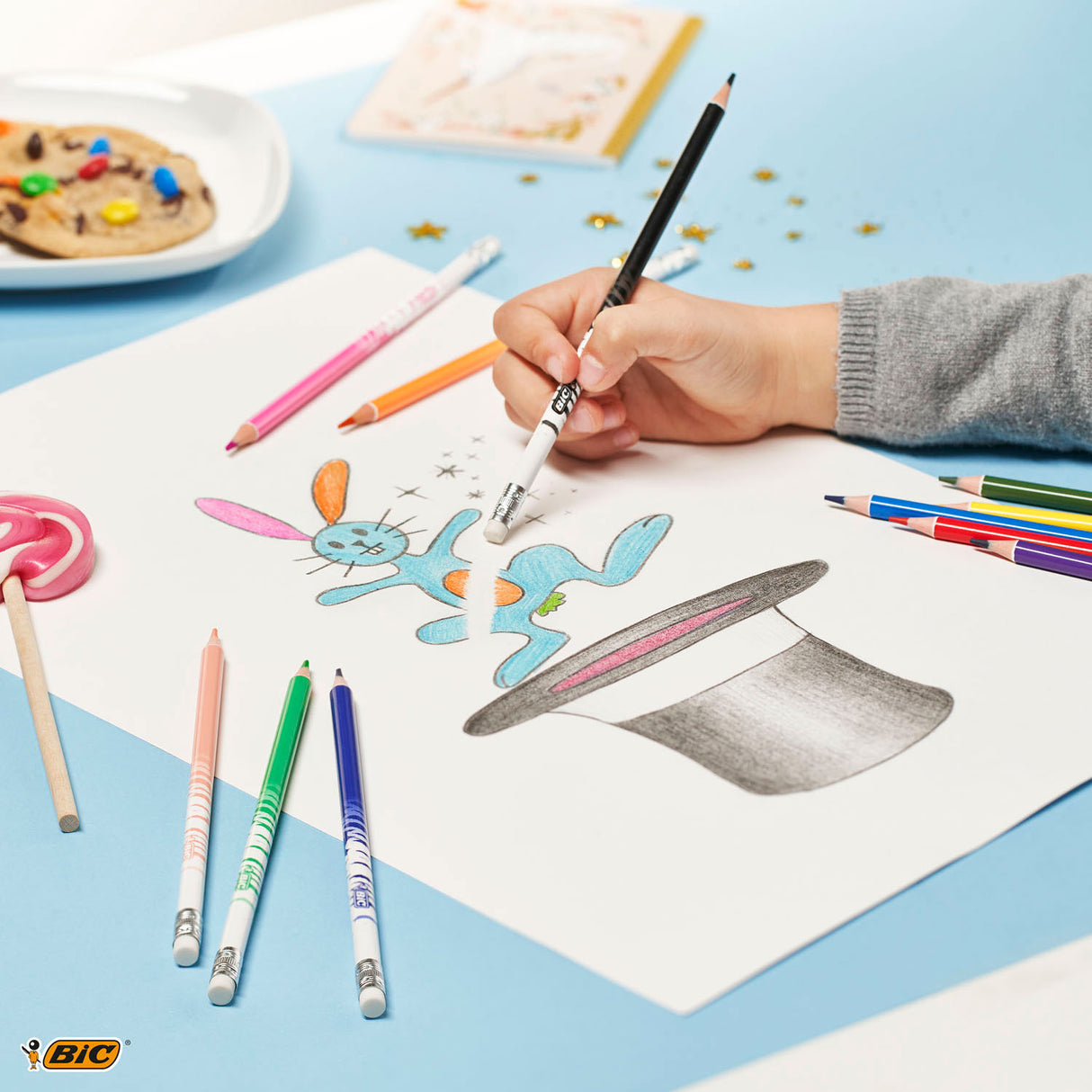 BIC Kids Evolution Crayons de couleur exhibitaires, 24SE.