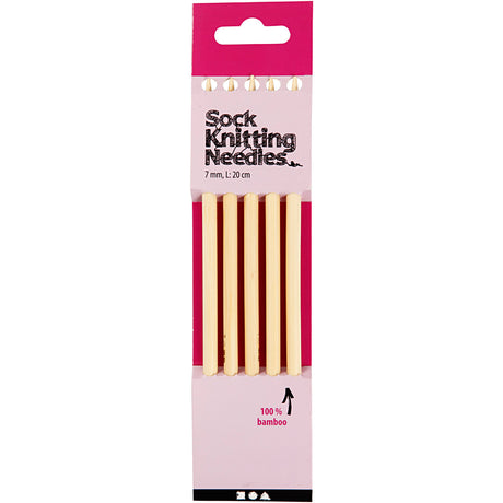 Creativ company socks knitting needles, L: 20 cm, size 7 mm, 1 set