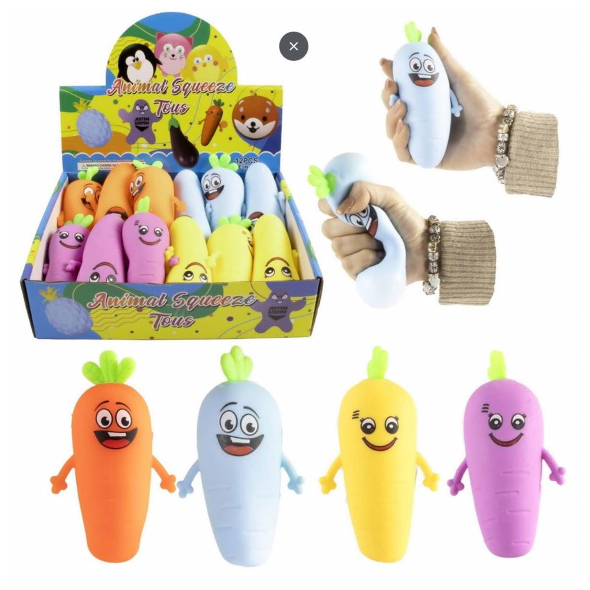Squeeze ball carrot 14.5cm