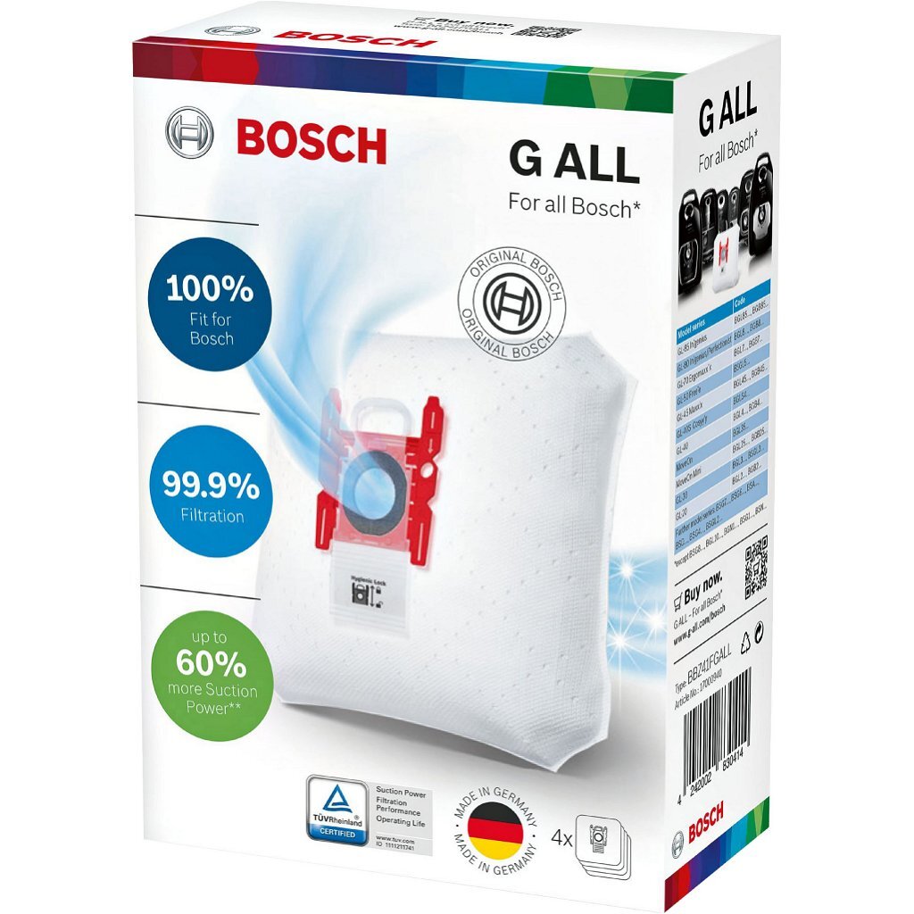 Bosch BBZ41F G All PowerPro Bold Bag 4 Pieces