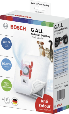 Bosch bbzafgall vacuum cleaner bags 4 pieces