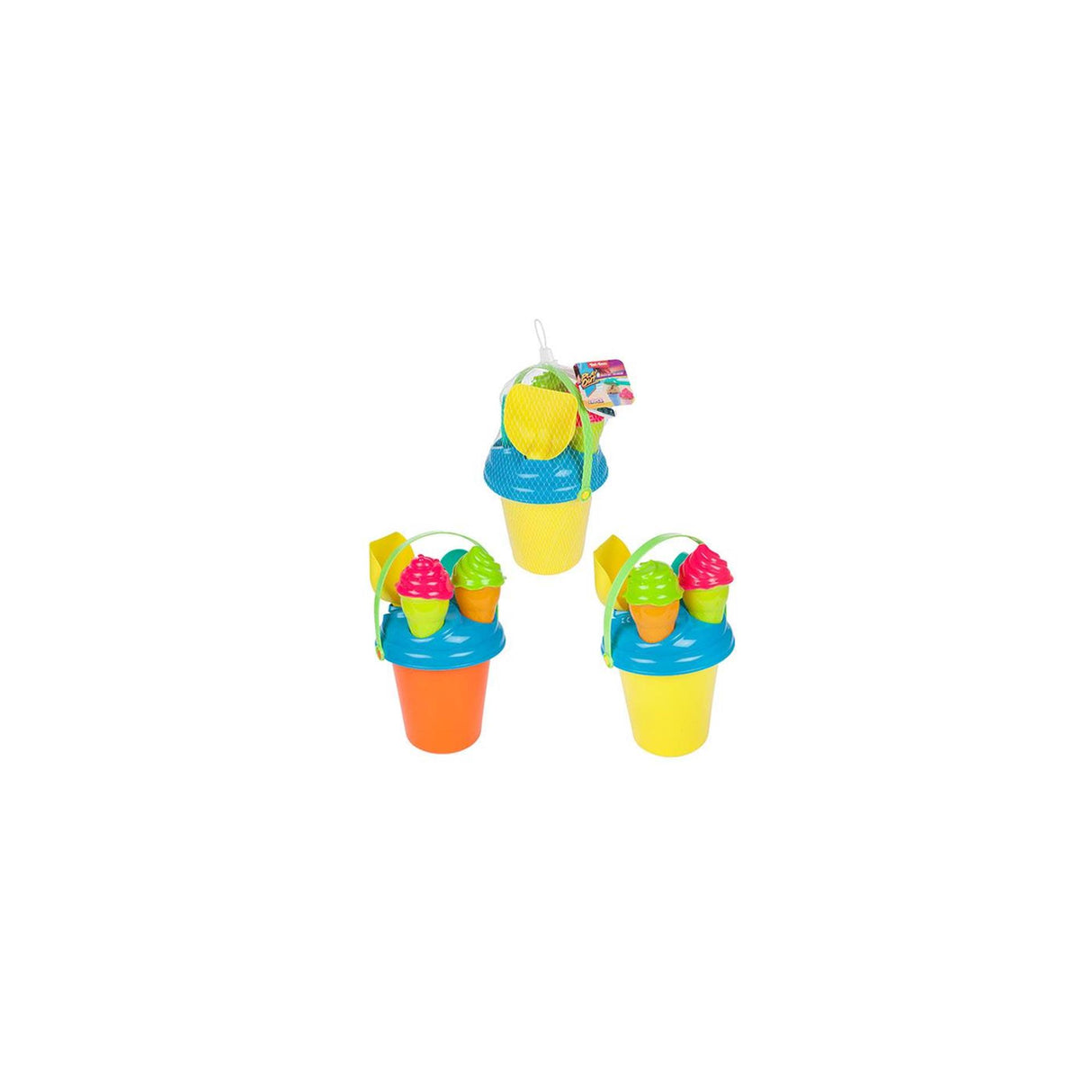 Toi-toys play out beach set bucket and ice moulds, 8 pieces.