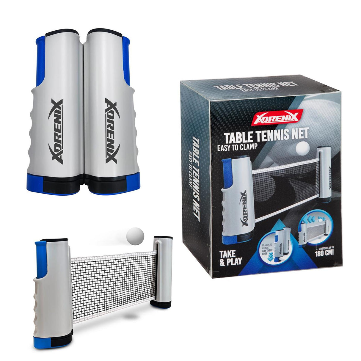 Toi-toys toi toys adrenix table tennis net compact fits on any table