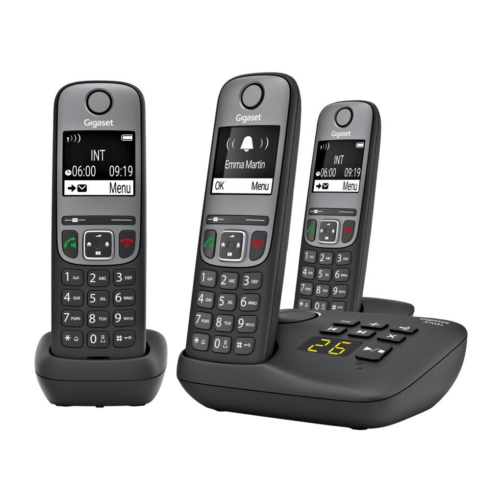 Gigaset Gigaset A705A Trio DECT Telefono + Cressestro Black