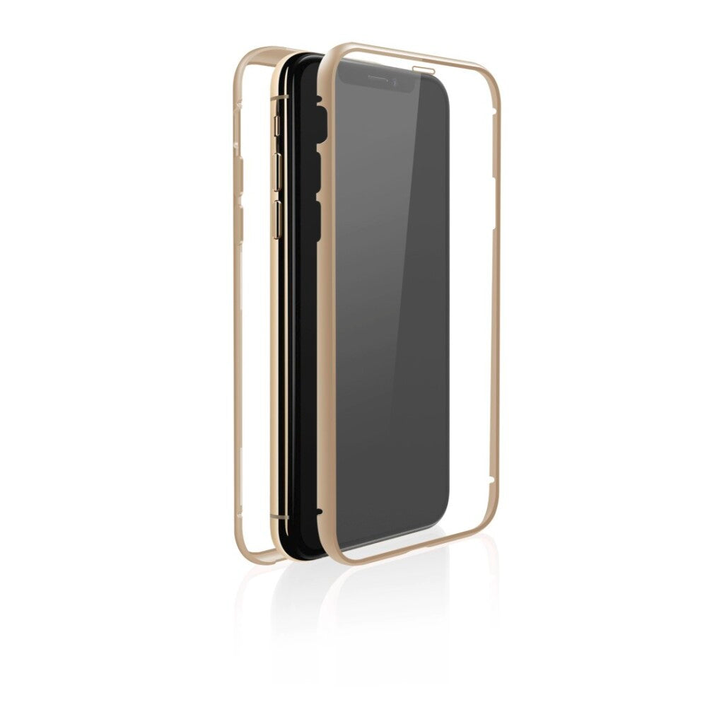 Hvite diamanter hvite diamanter dekker 360 ° glass iPhone 11 gull