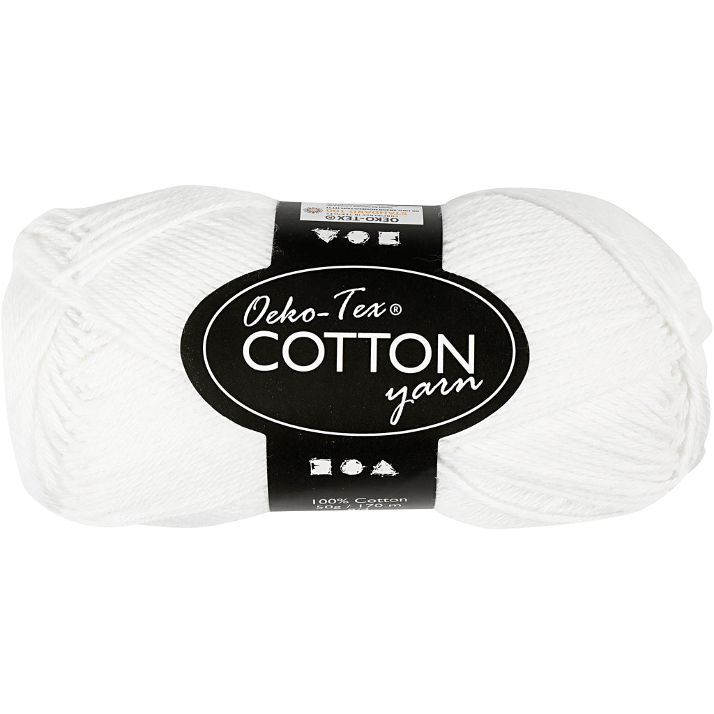 Creativ company https: www.cchobby.nl cotton yarn-size-8-4-l-170-m-needle-3-3-5-white-50-gr-1-ball