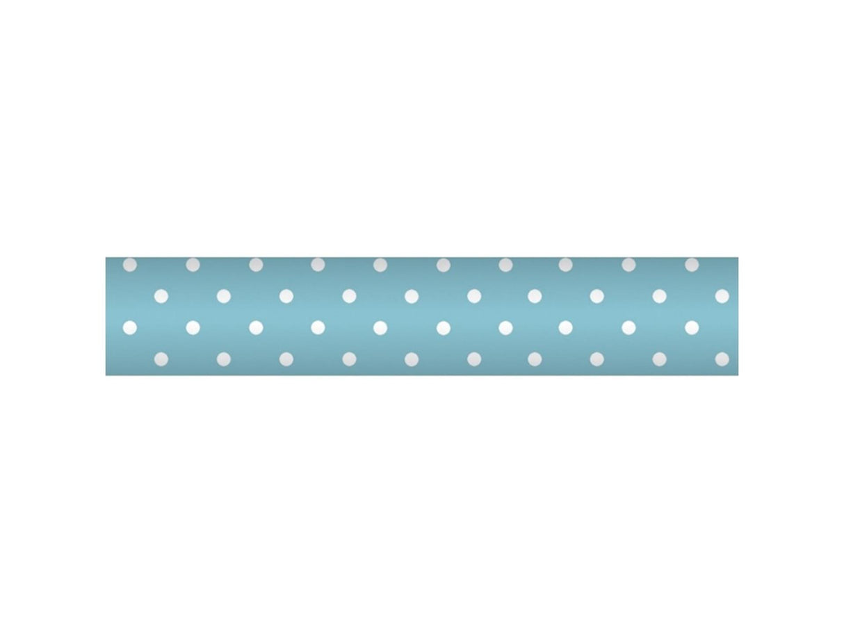 Wicotex damask paper 1.18x10m turquoise + dot