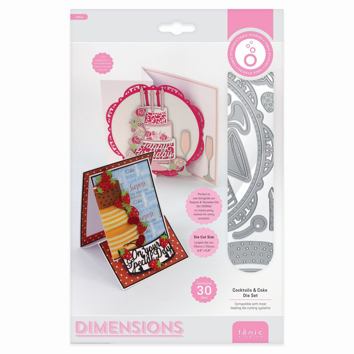 Tonic Studios • Dimensions Die Set Cocktails Cake