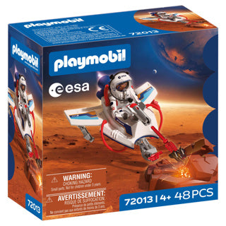 Playmobil Space ESA Space Glider | Astronaut - Fliegend Gefier mat Schéissfunktioun a Grëffarm | Weltraumfuerschung an der Crèche | qualitativ héichwäerteg Spillsaach | Spaass fir Kanner ab 4 Joer | 72013