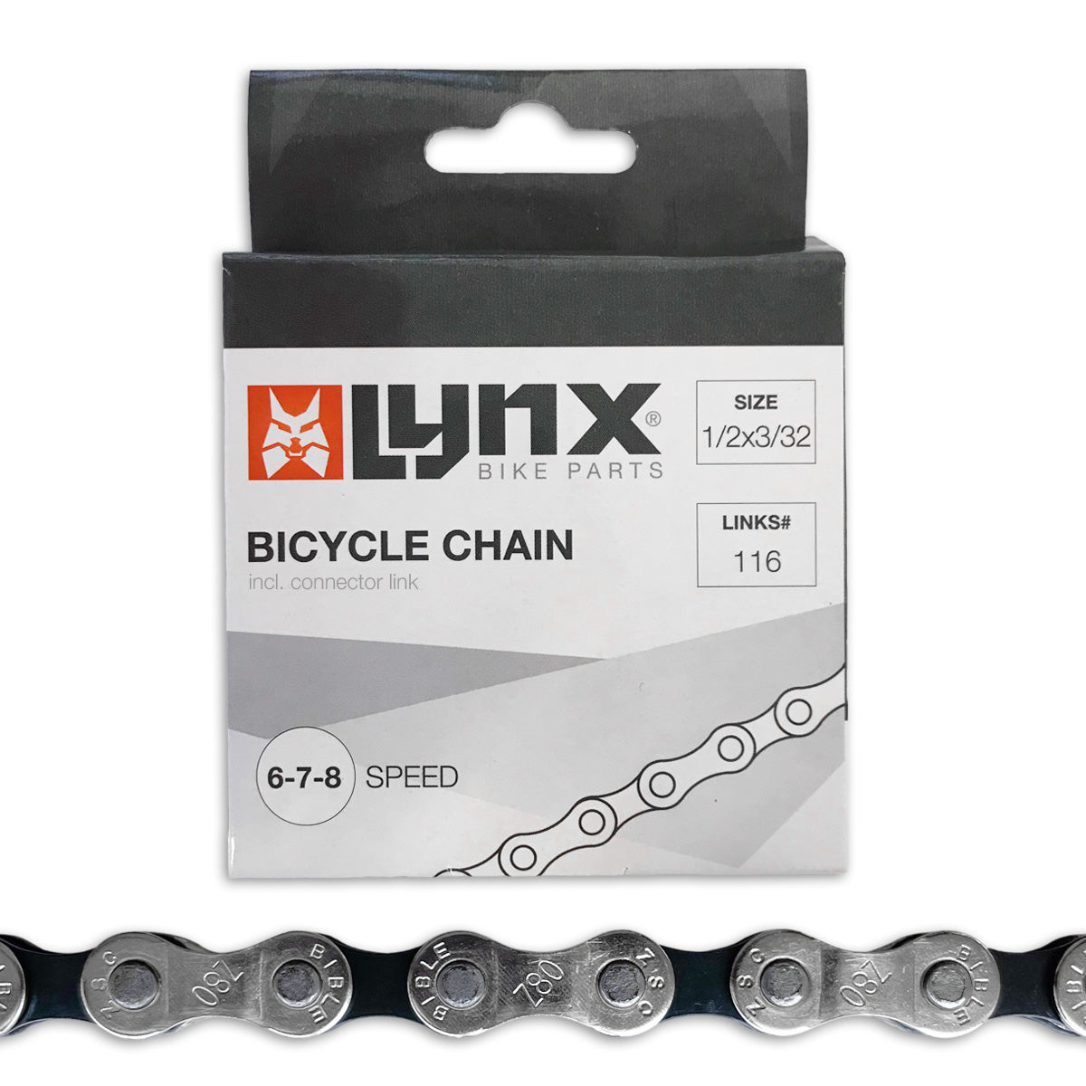 Lynx Derailleur ketting 6 7 8 116 schakels zwart