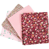 Patchwork Stoff rosa 45x55cm, 4st.