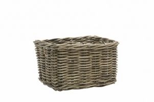 Ny sykkelkurv Brisbane 23 liter 39 x 27 cm Rattan grå