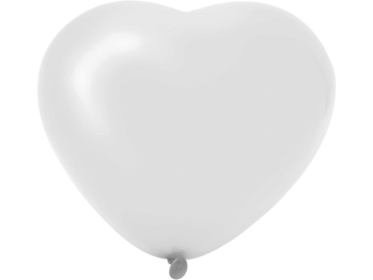 Haza heart balloons white 6 pcs