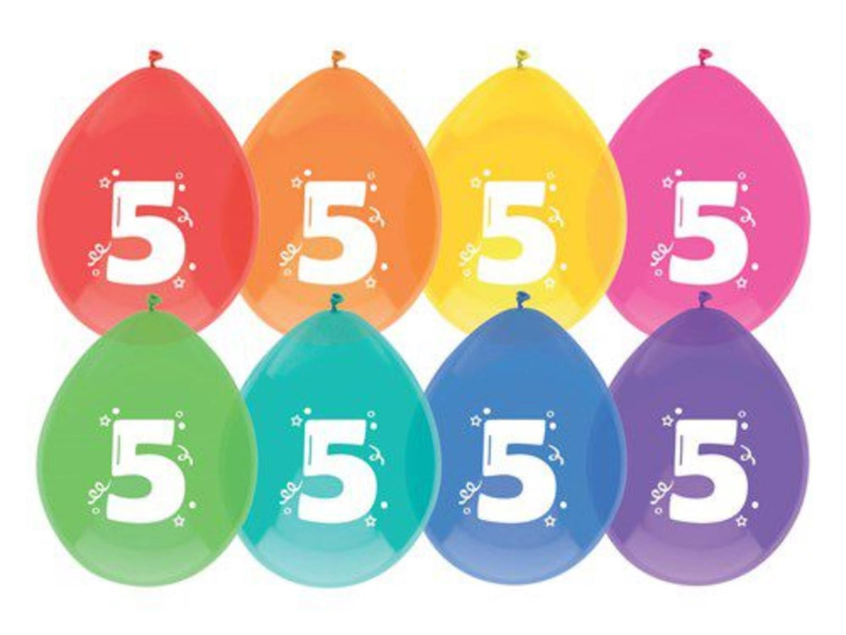 Haza balloons 5 years, pack of 8 pieces