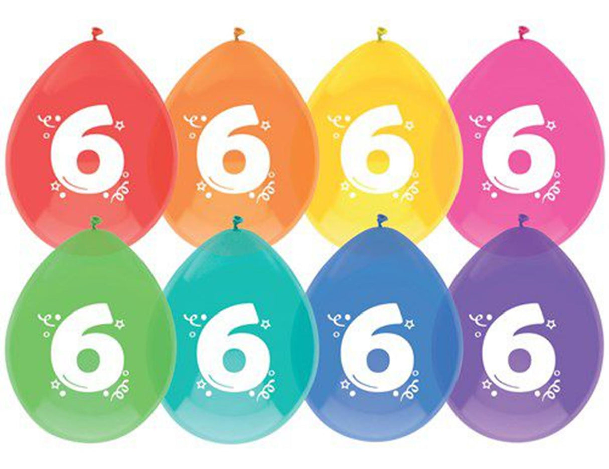 Haza balloons 6 years, pack of 8 pieces
