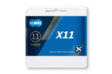 KMC X11 Bicycle Chain 114 Sizels Silver Nero