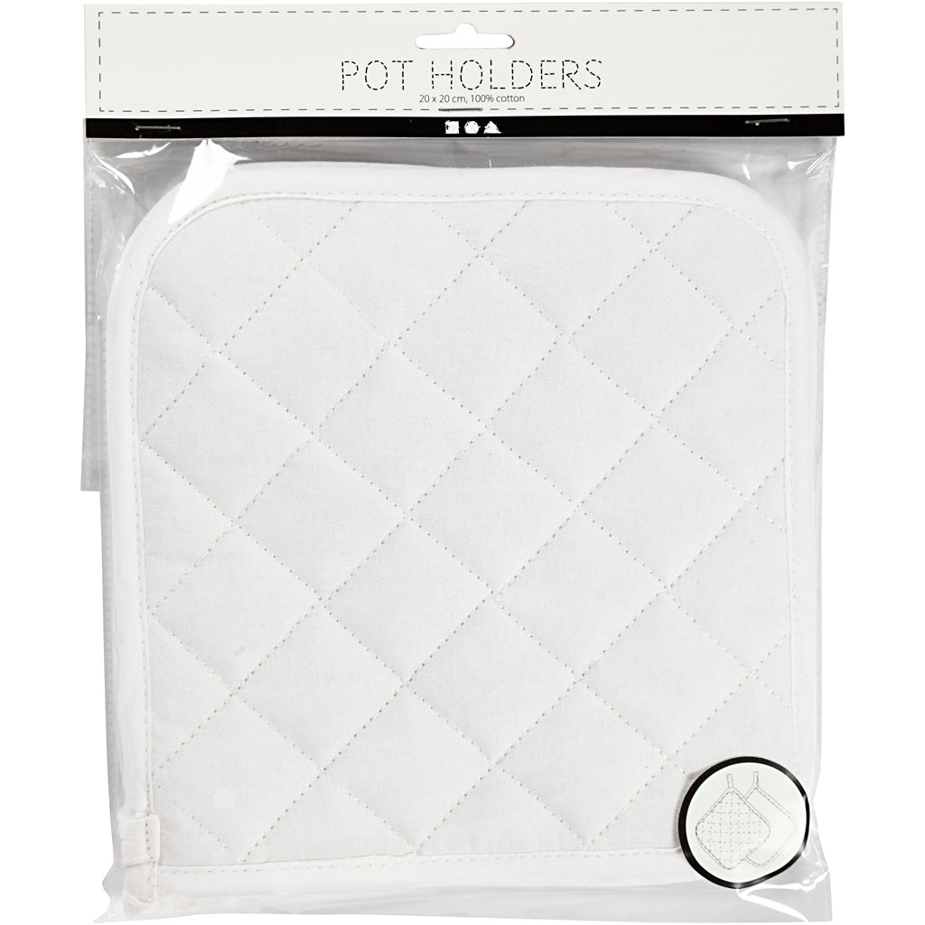 Creativ company https: www.cchobby.nl potholders-size-20x20-cm-145-gr-white-1-pair